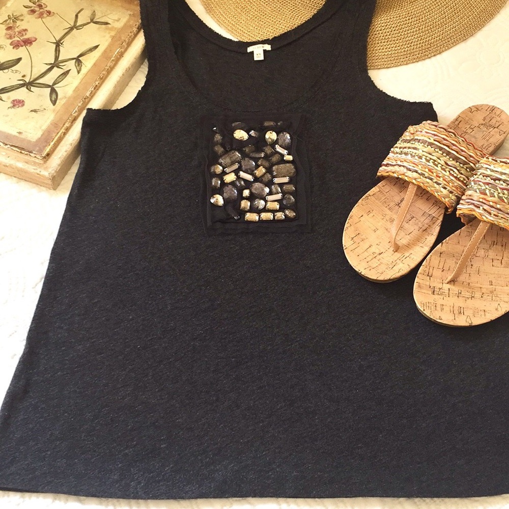 J. Crew Jeweled Tank Top - Picture 2 of 8
